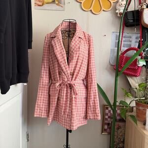 Free People Olivia Gingham Blazer sz S